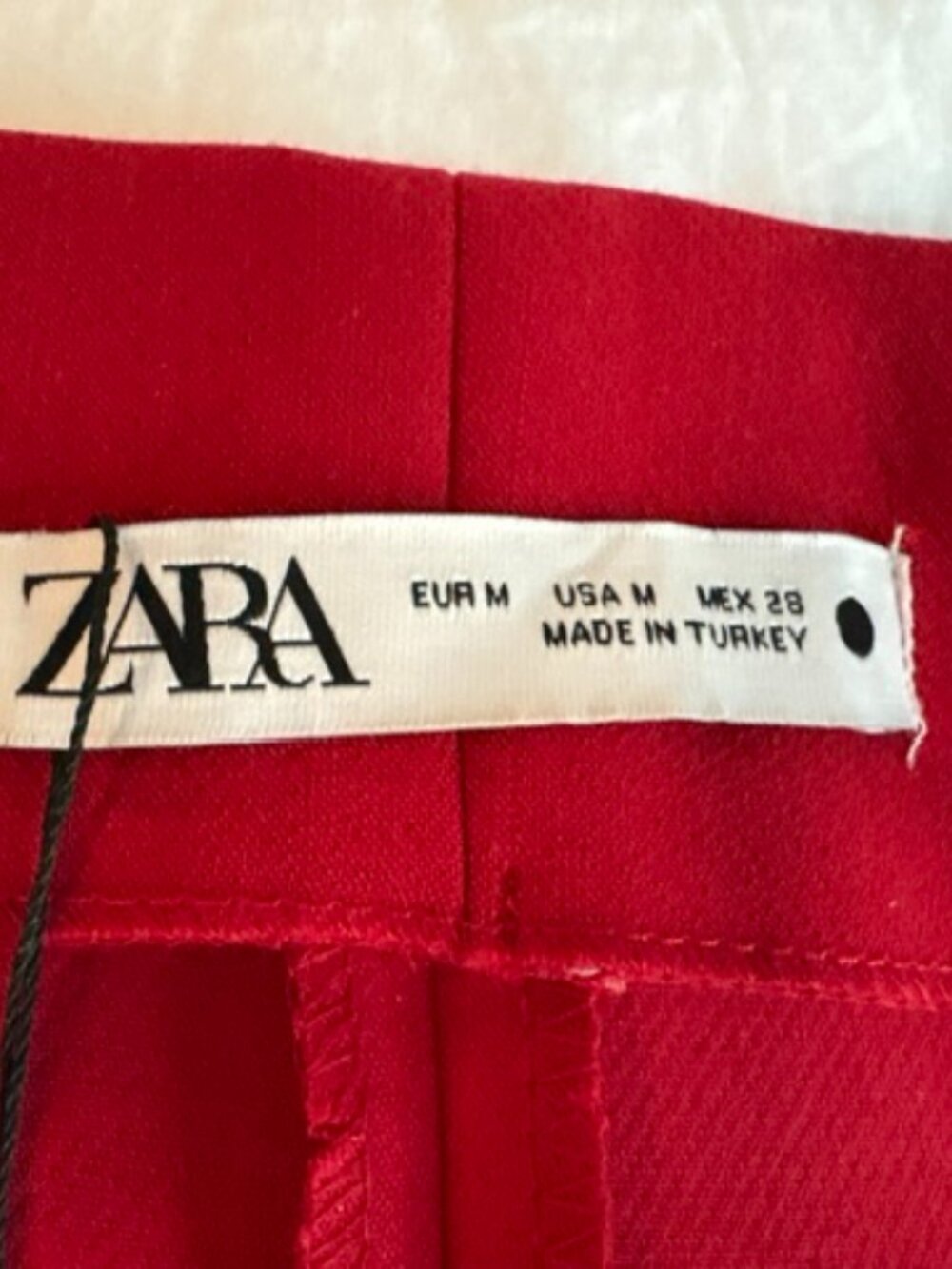 NWT Zara Red High Waisted Slacks Size Medium - Picture 3 of 5